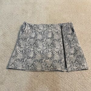 Snake Print Mini Skirt